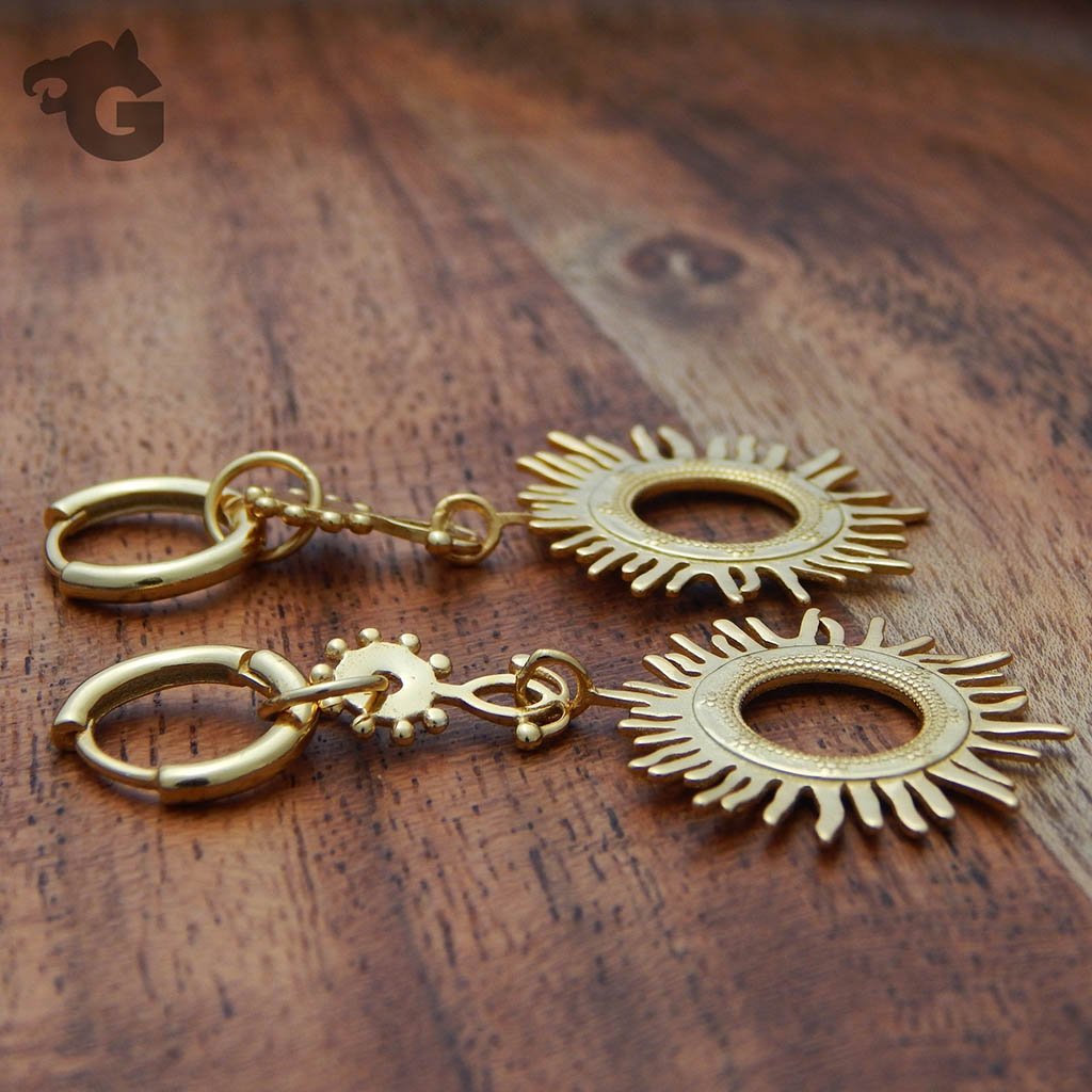 Sunburst Tribal drop earrings