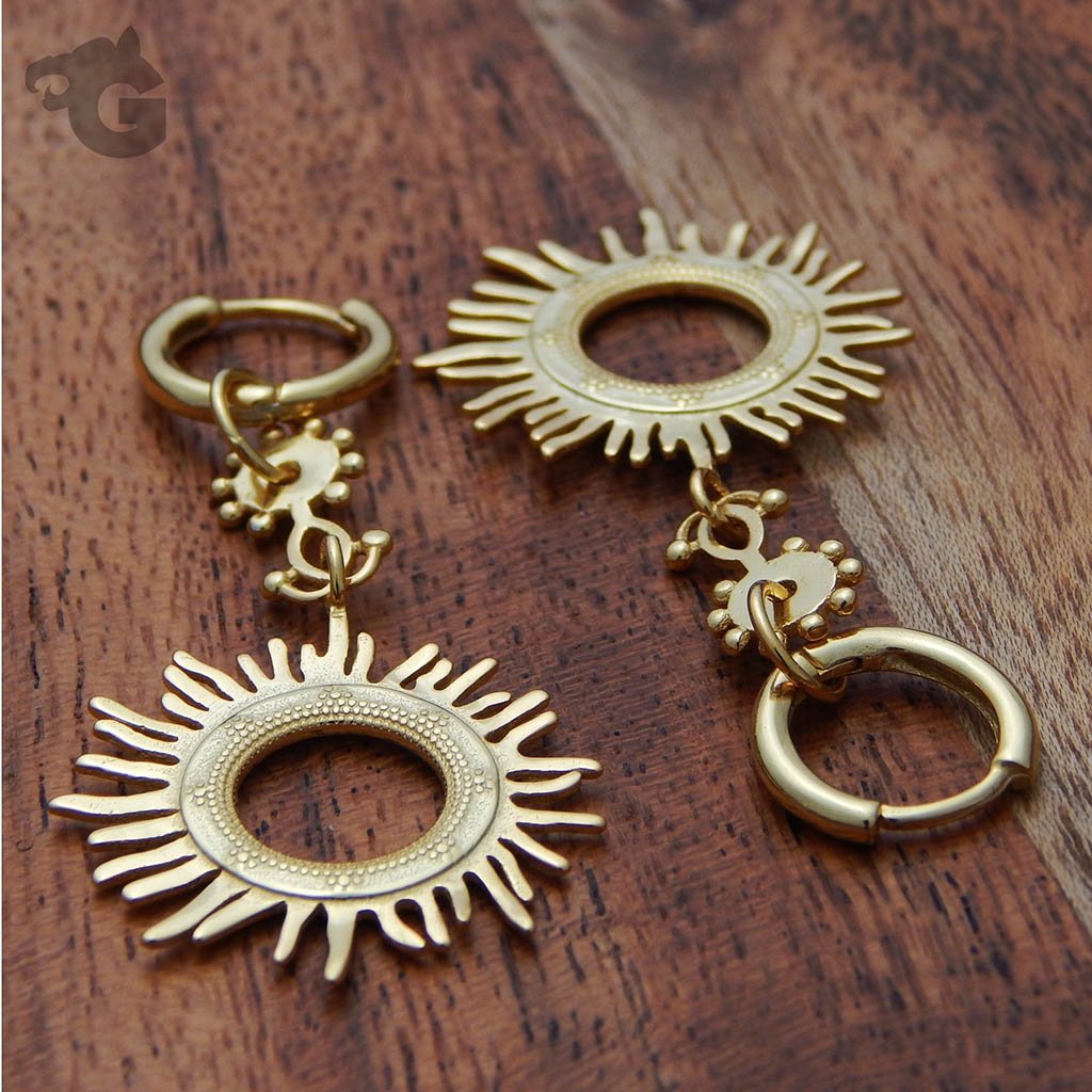 Sunburst Tribal drop earrings