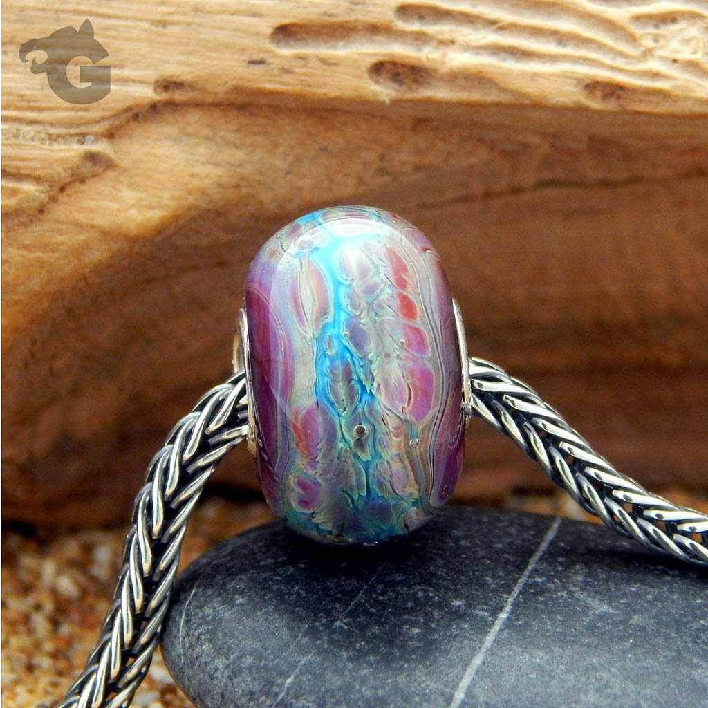 Sunflower Star Lampwork glass bead