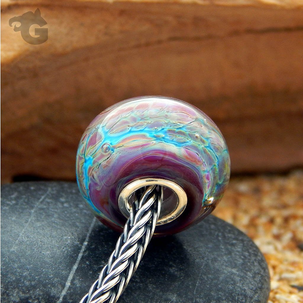 Sunflower Star Lampwork glass bead