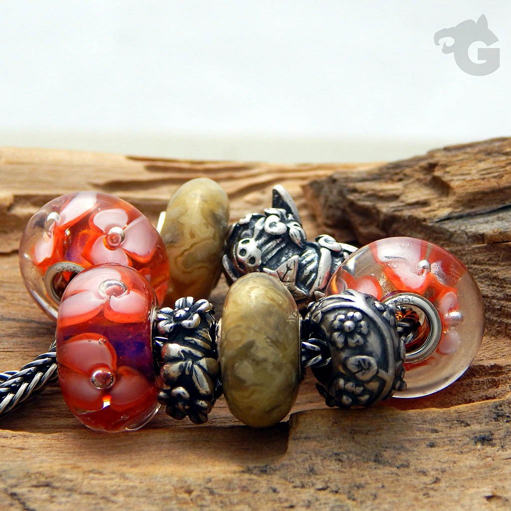 Sweet Tangerine Blossom I bead