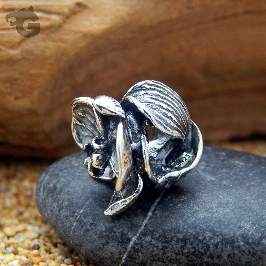 Toad Lily silver charm