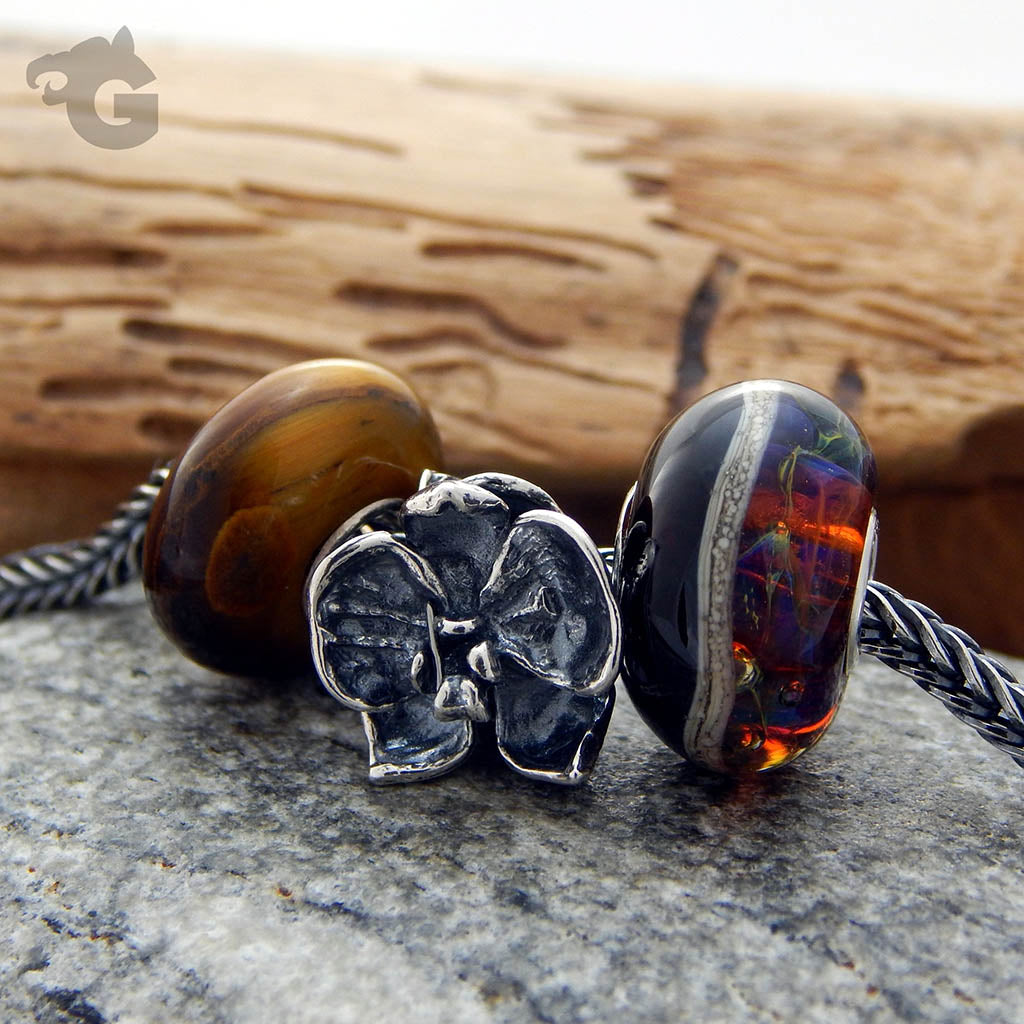 Toad Lily silver charm