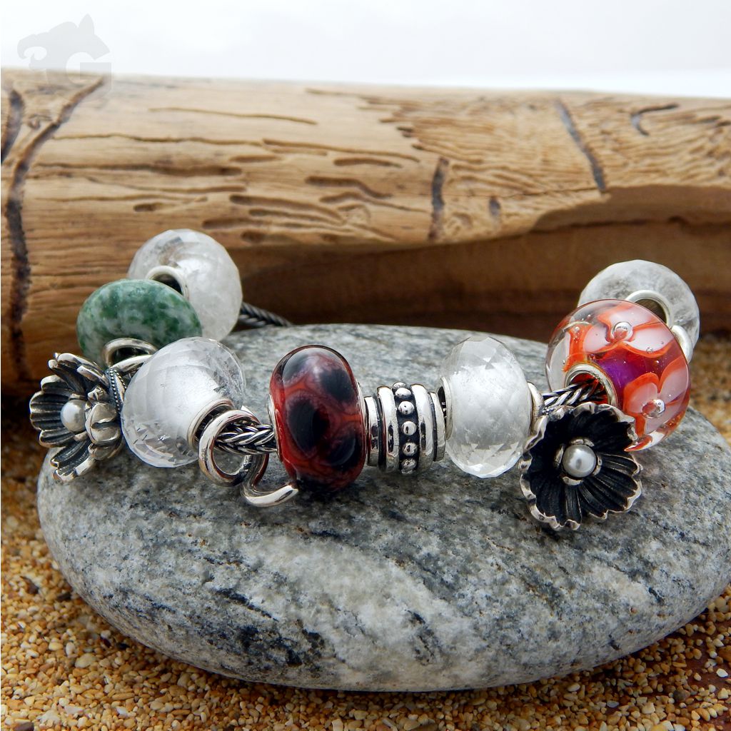 mountain white clear stone chakra healing  bead