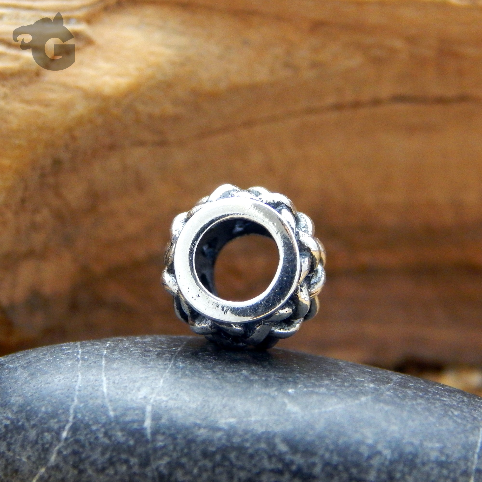 Wicker charm big hole bead