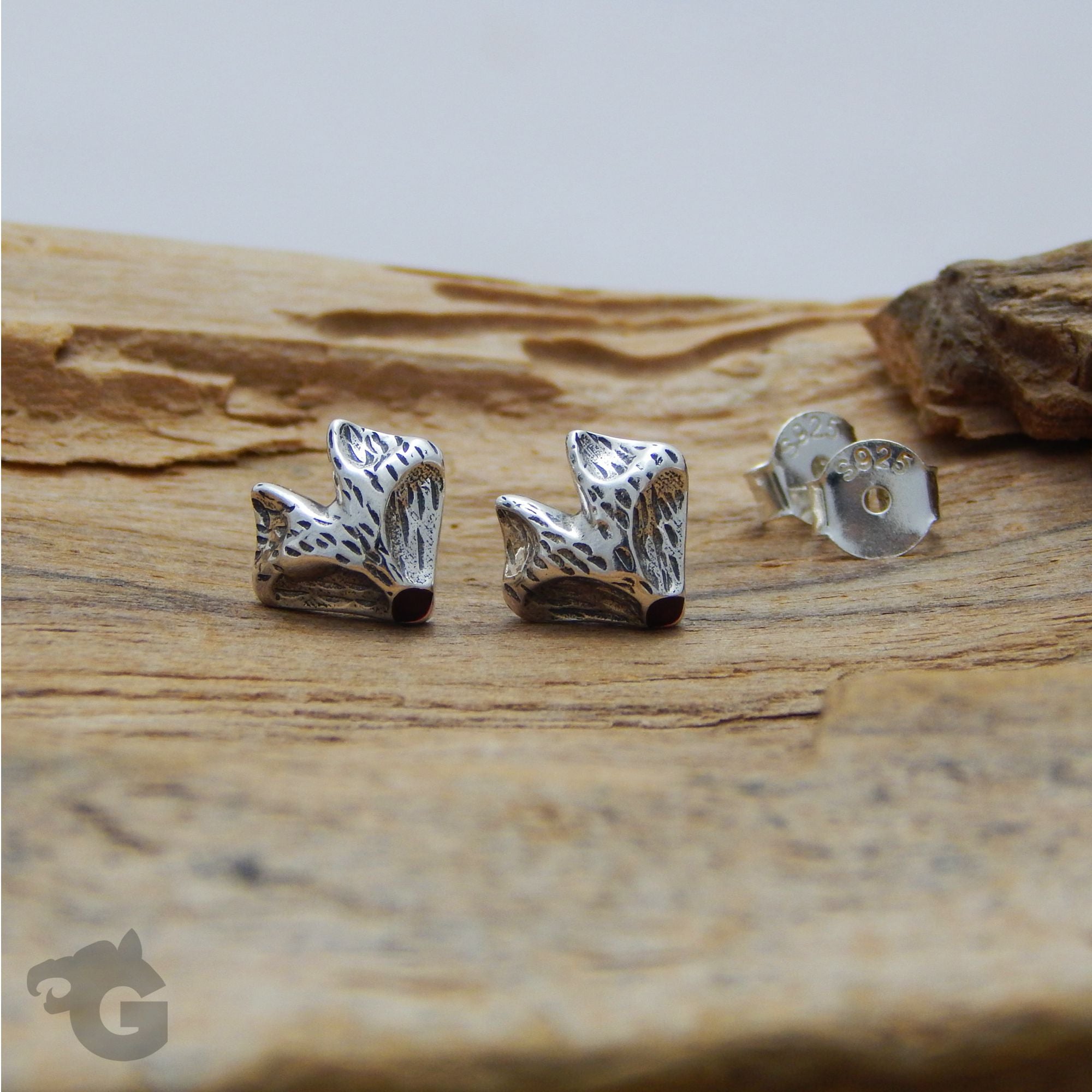 enamel jewelry fox head earrings