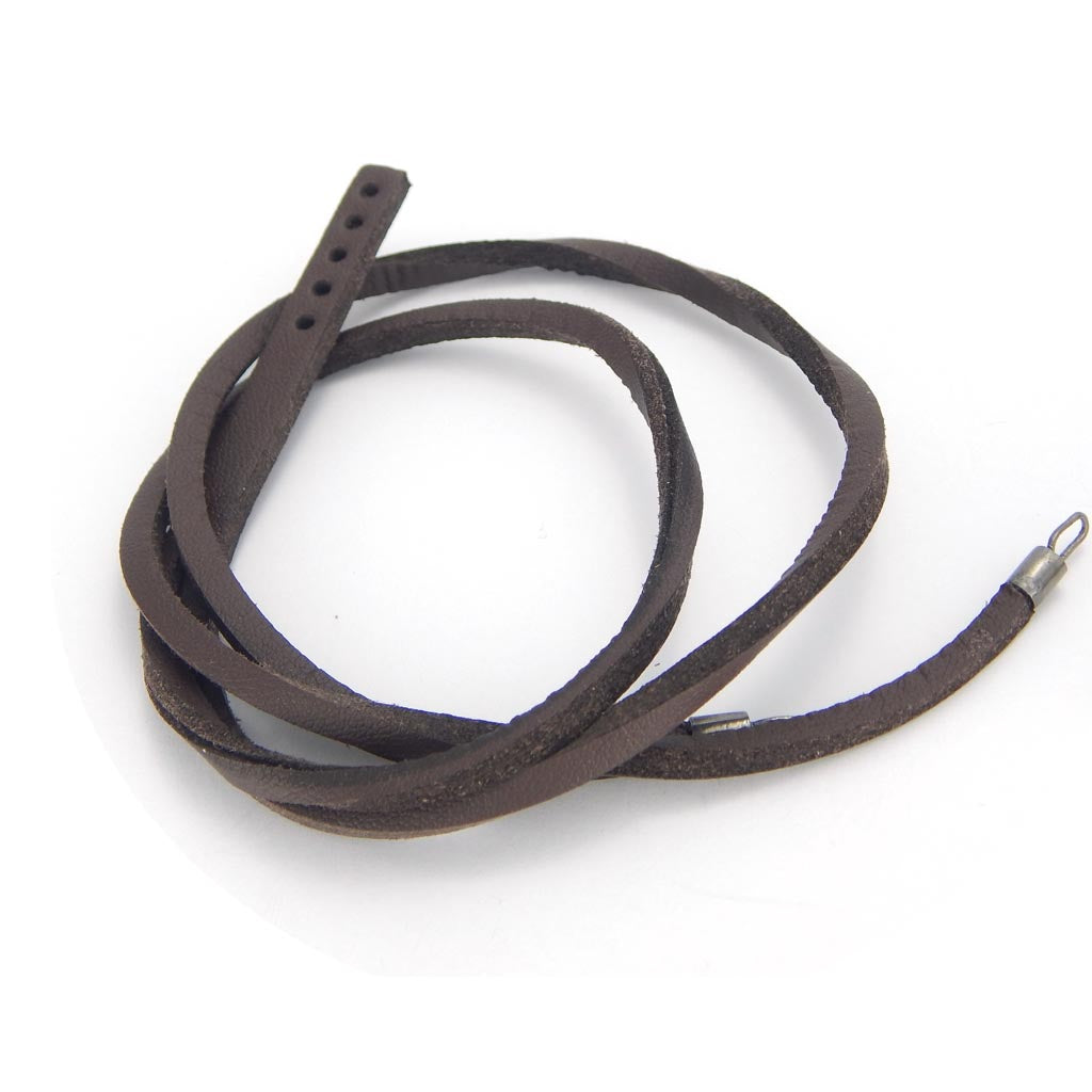 double wrist leather brown bracelet - glermes.com
