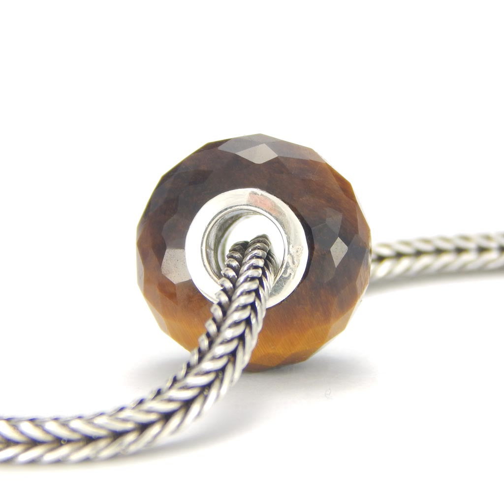 glermes.com-Yellow tiger eye silver bracelet cored bead