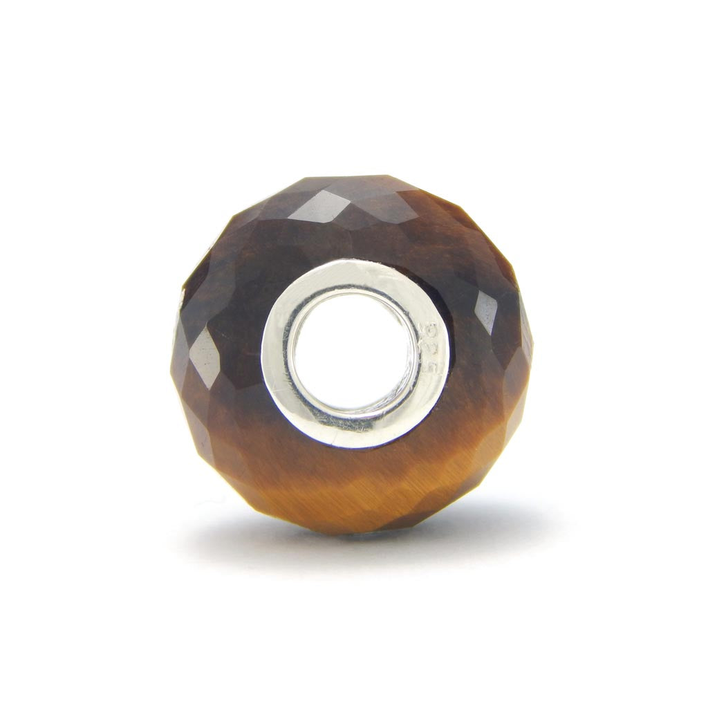 Tiger eye yellow Sterling silver cored bracelet European bead