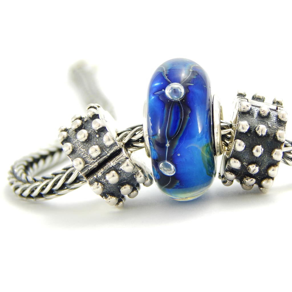 Roller coaster bumpy 925 silver stopper for European style bracelet - glermes.com