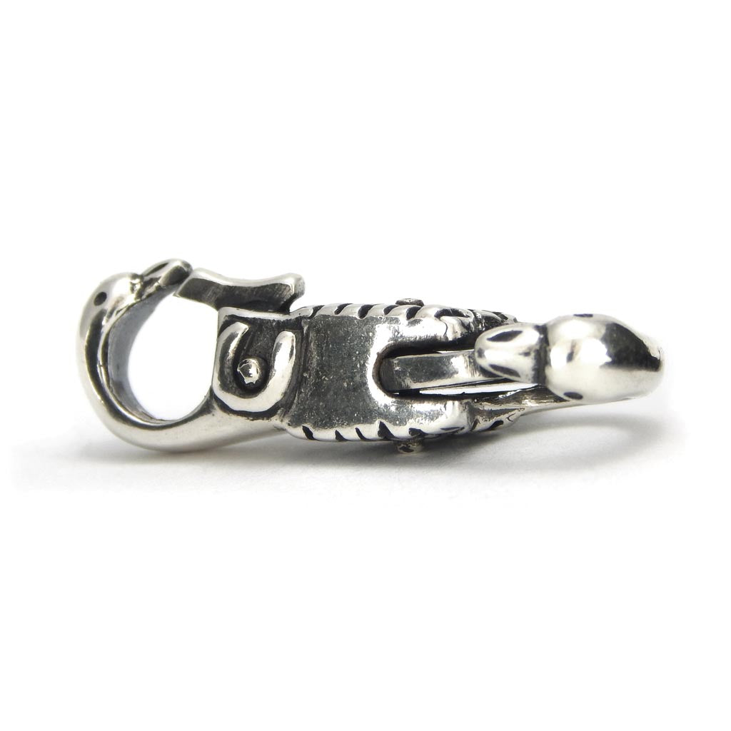 Oxidized 925 Sterling silver Swan clasp for bracelet nature inspired - Glermes