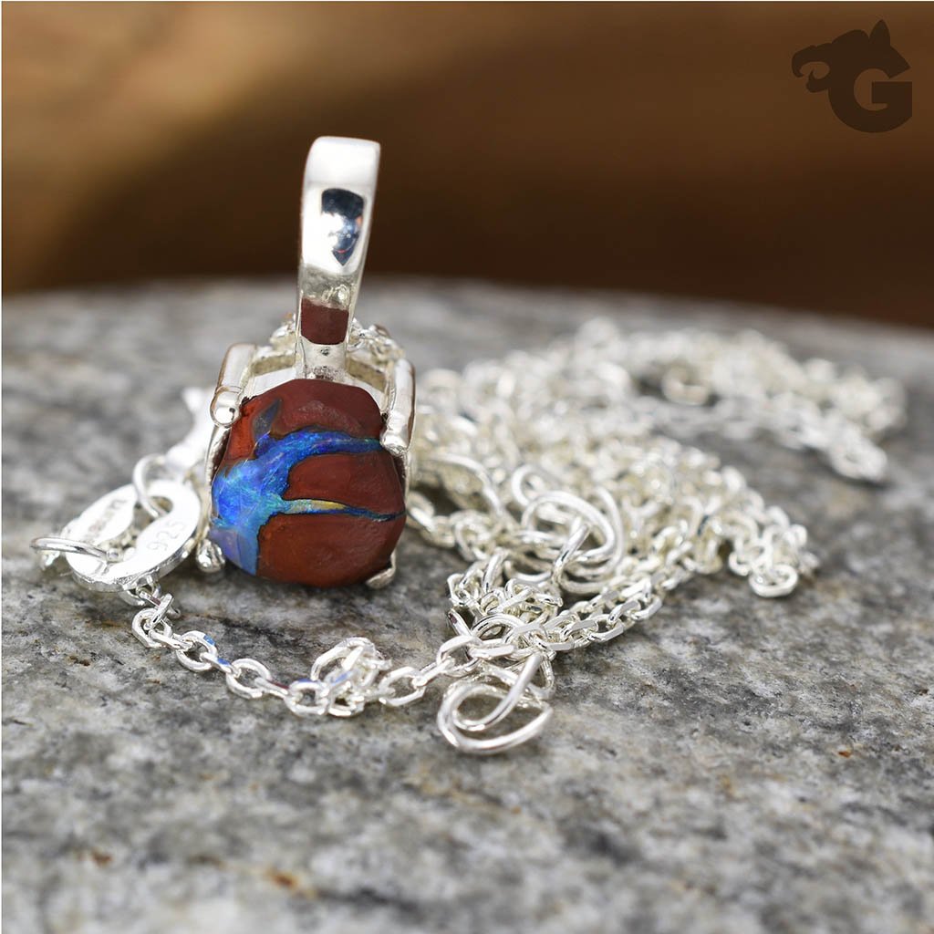 Australian Boulder Opal necklace 'One & Only'