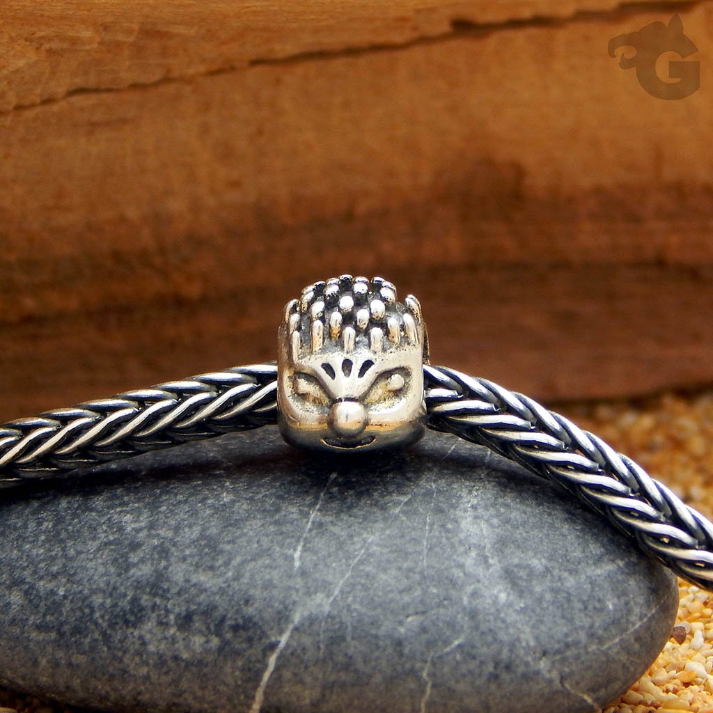 Hedgehog silver charm
