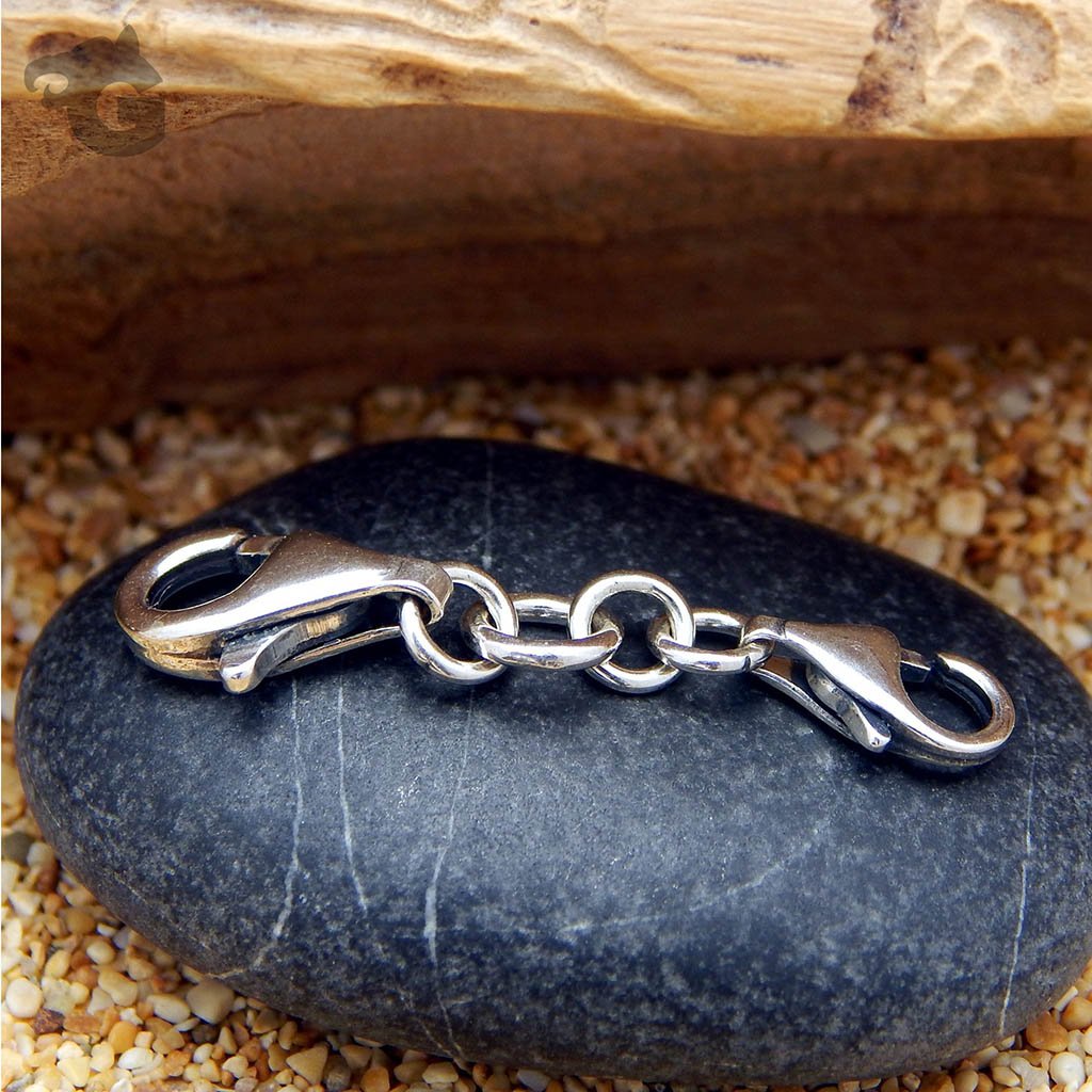Double Lobster Long silver clasp