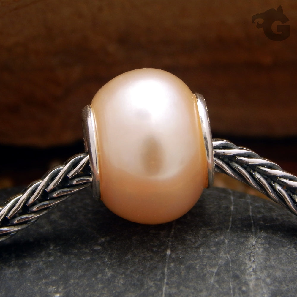 Peach pink pearl bead - Glermes