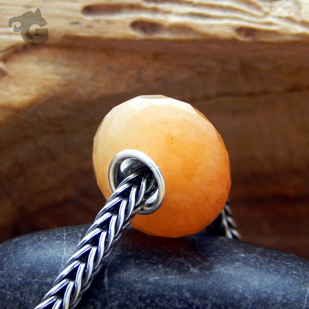 Red Jade bead faceted