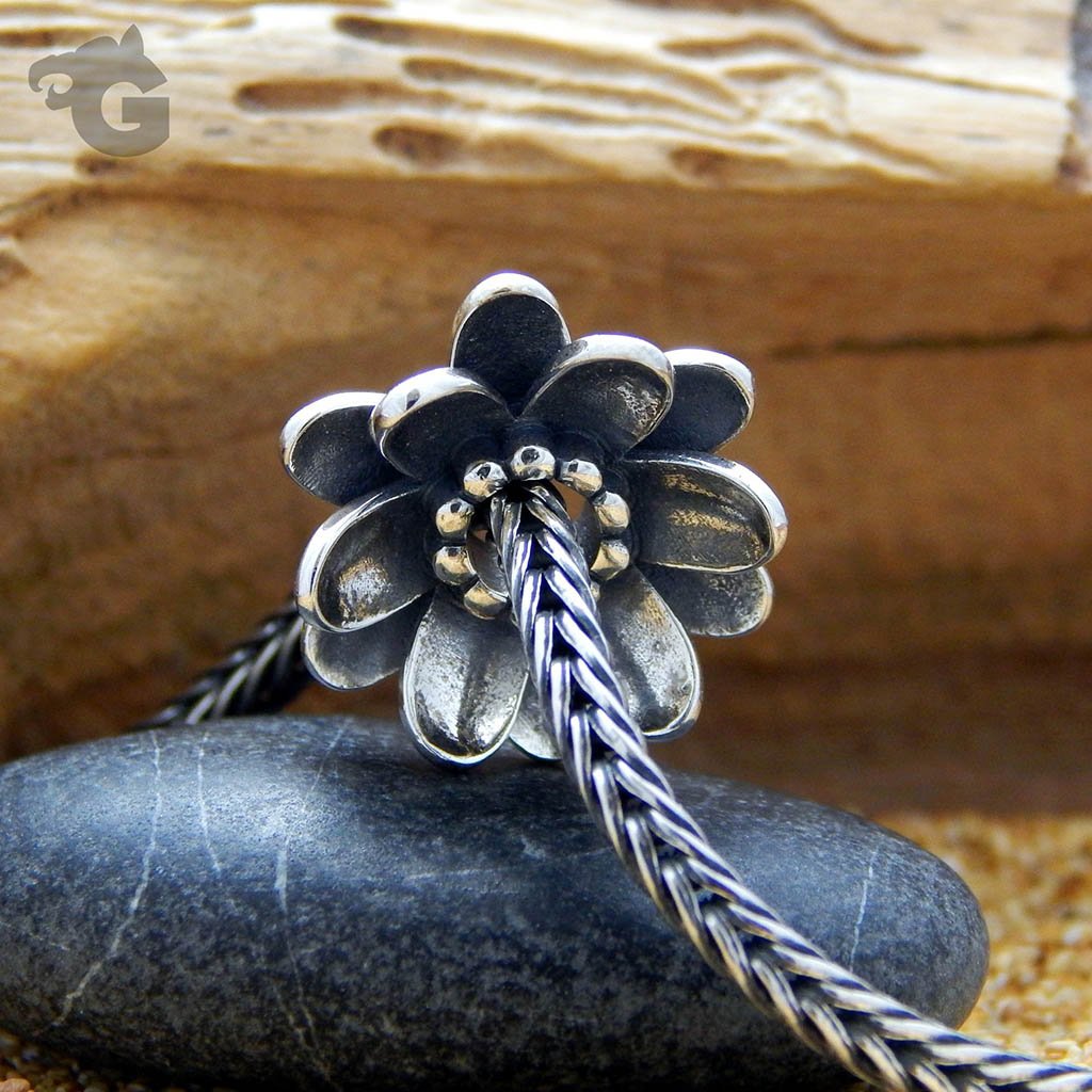 Silver spacer Pine Cone Slice