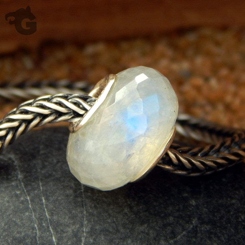 Rainbow Moonstone necklace gemstone bead faceted bracelet universal core - Glermes.com