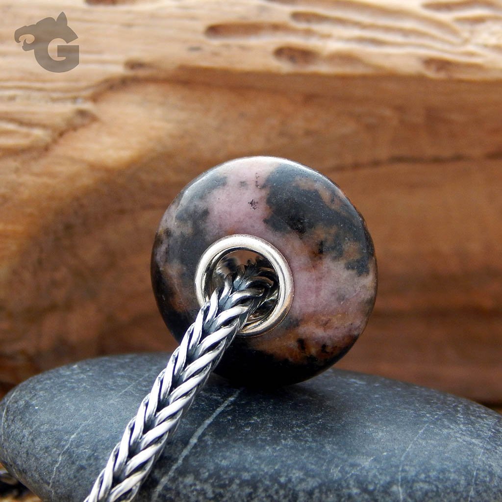 Rhodonite gemstone bead