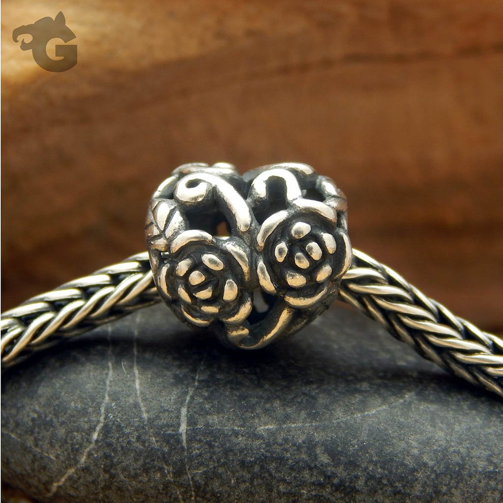 Rose Heart Garden silver charm