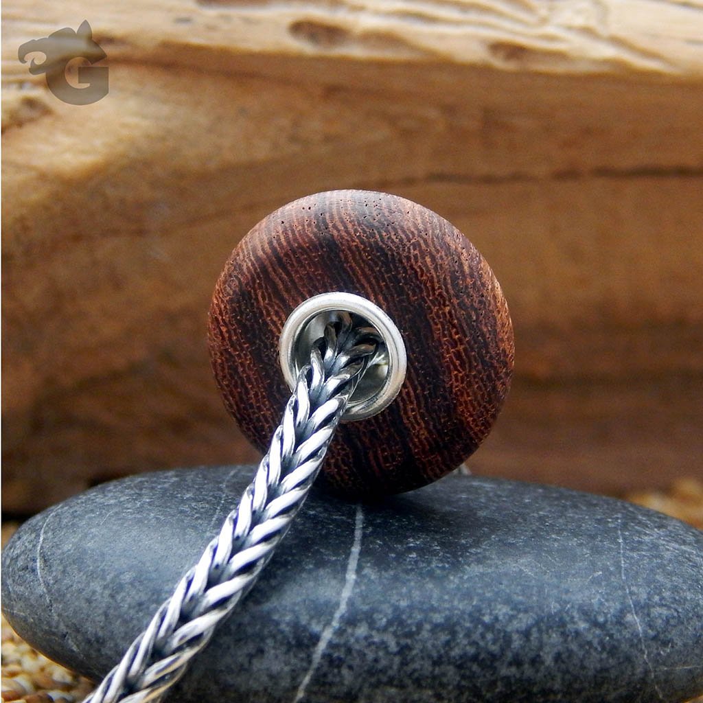 Natural Wood Dark bead