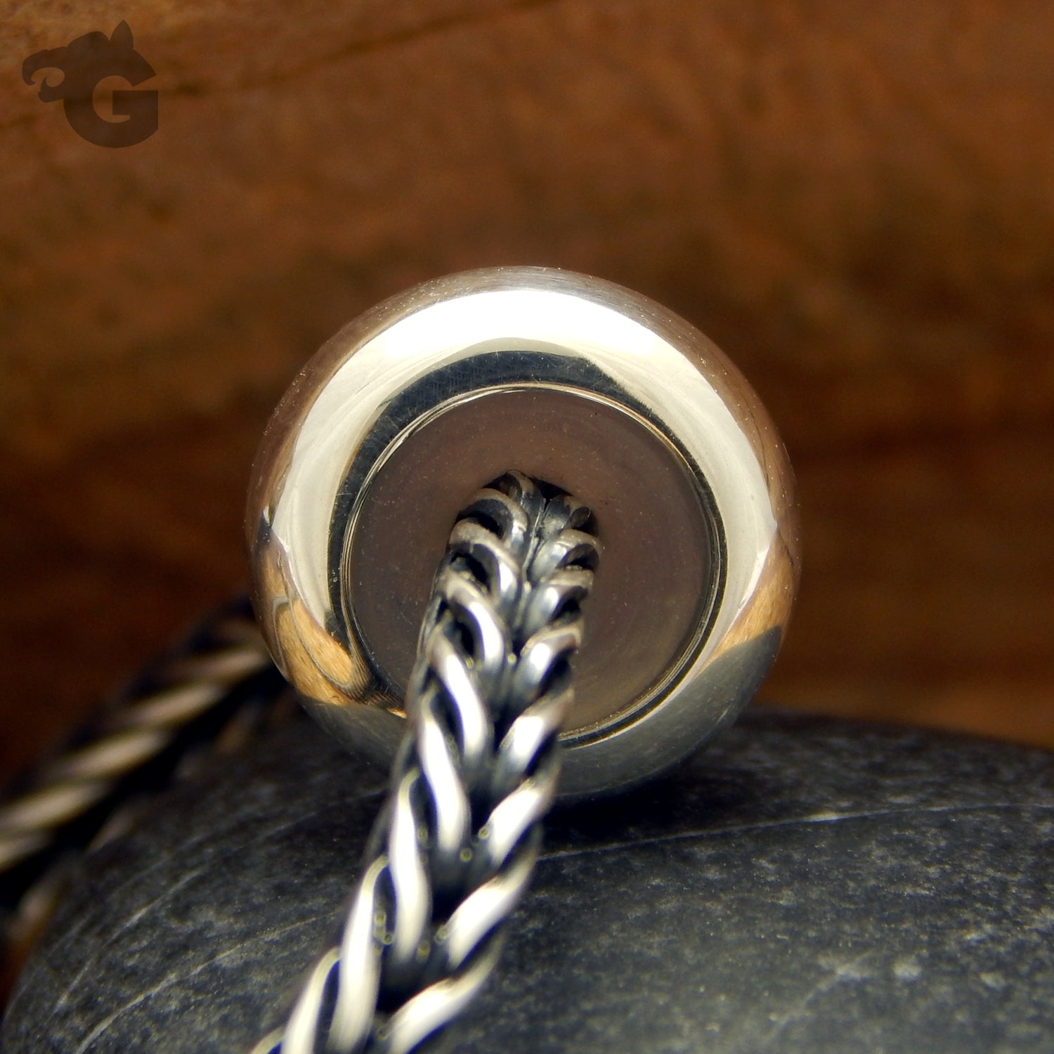 925 Sterling silver stopper rubber ring silicone foxtail chain removable rubber ring - Glermes.com