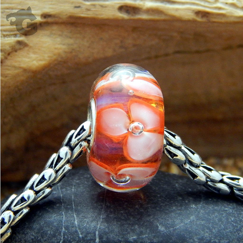 Sweet Tangerine Blossom I bead