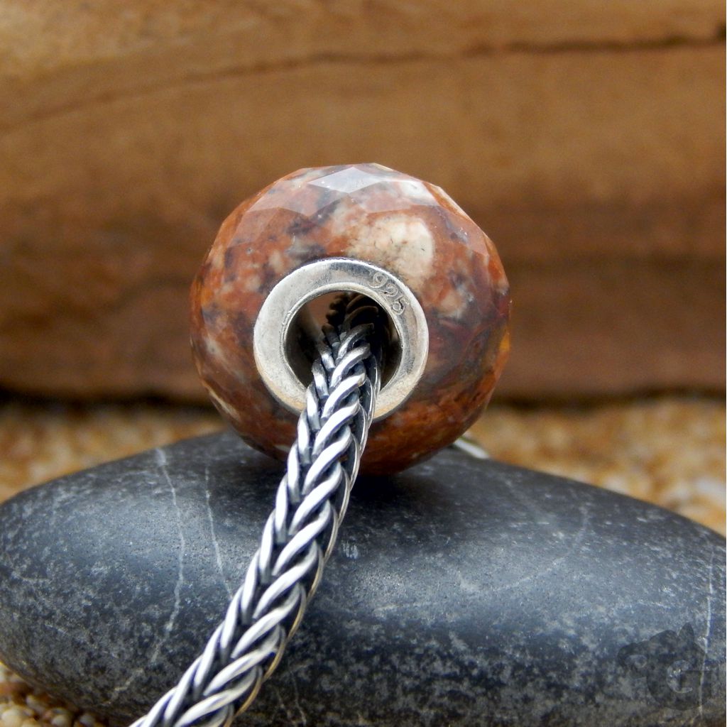 Wild Horse Jasper gemstone bead big hole Glermes.com